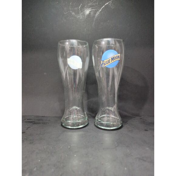 Blue‎ Moon Pilsner Beer Glassware, 16 Oz, 7.5" Tall, Set of 2, Drinking Glasses - Picture 3 of 9